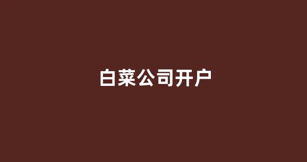 白菜信用盘